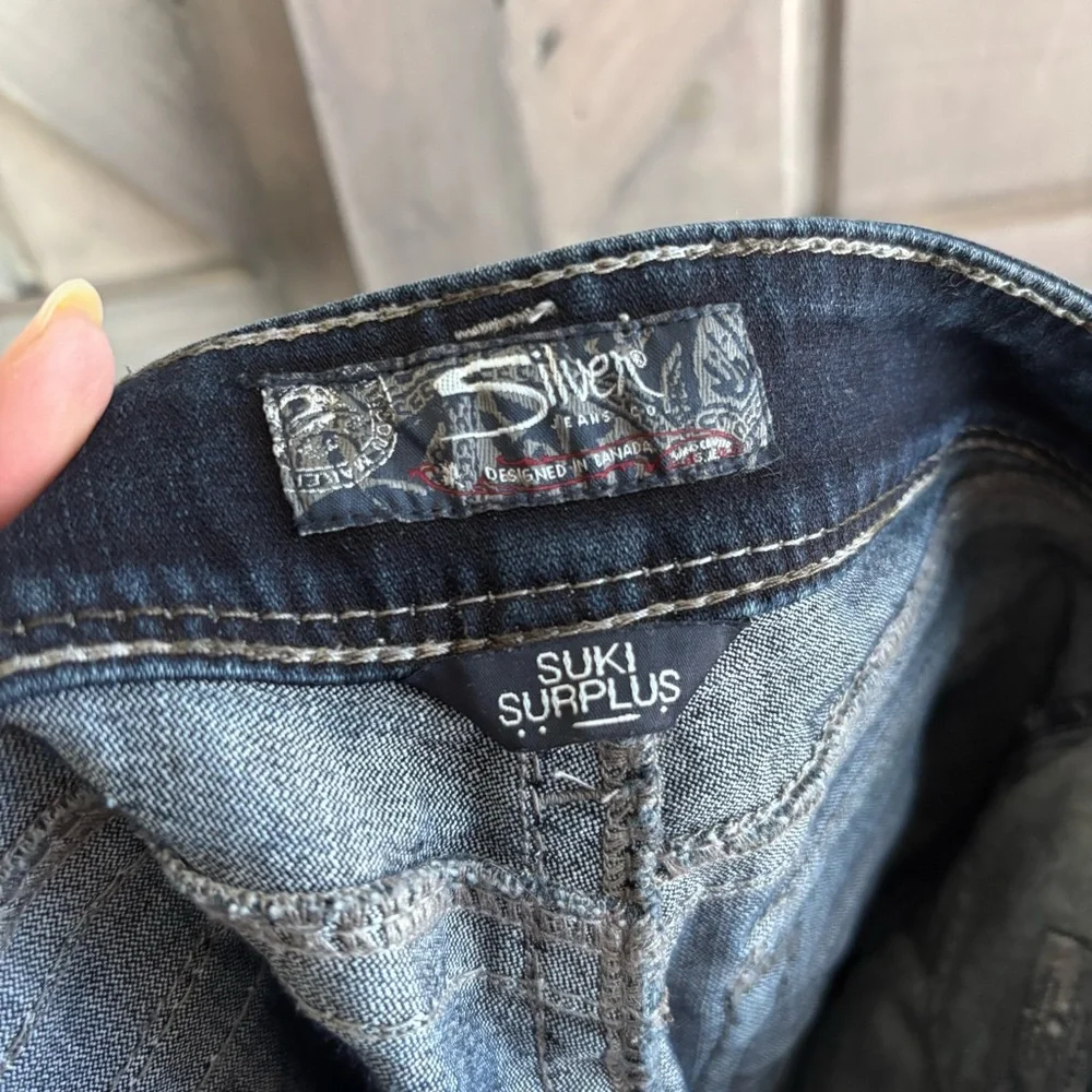 Silver Jeans SUKI SURPLUS Dark Blue Denim Bootcut Size 29 - Picture 6 of 9